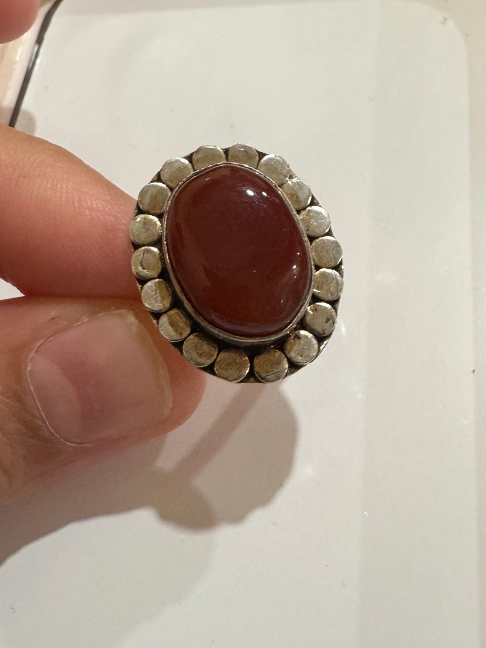 CARNELIAN size 10 Oval Statement Ring